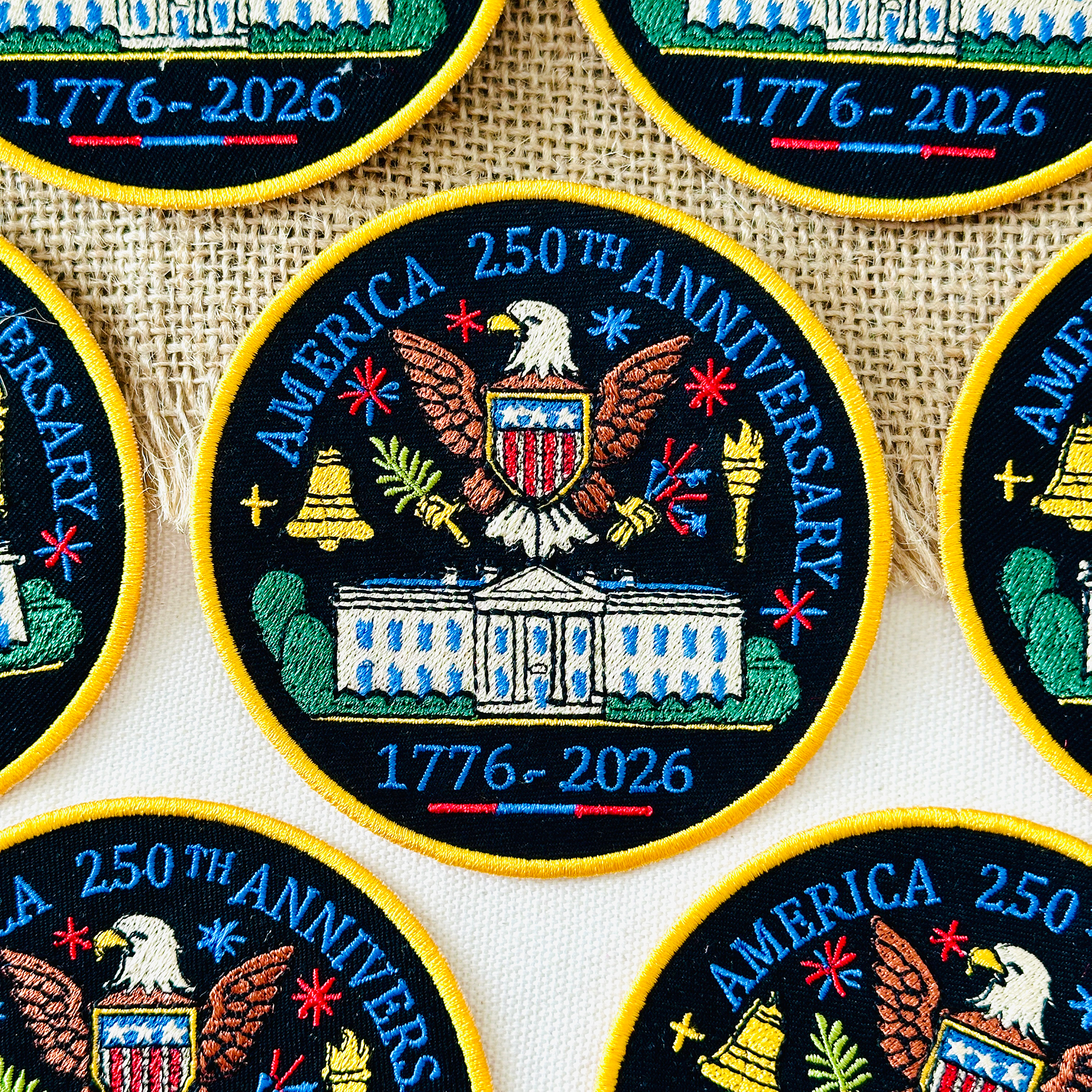 America 250th Commemorative Full Embroidered Patch