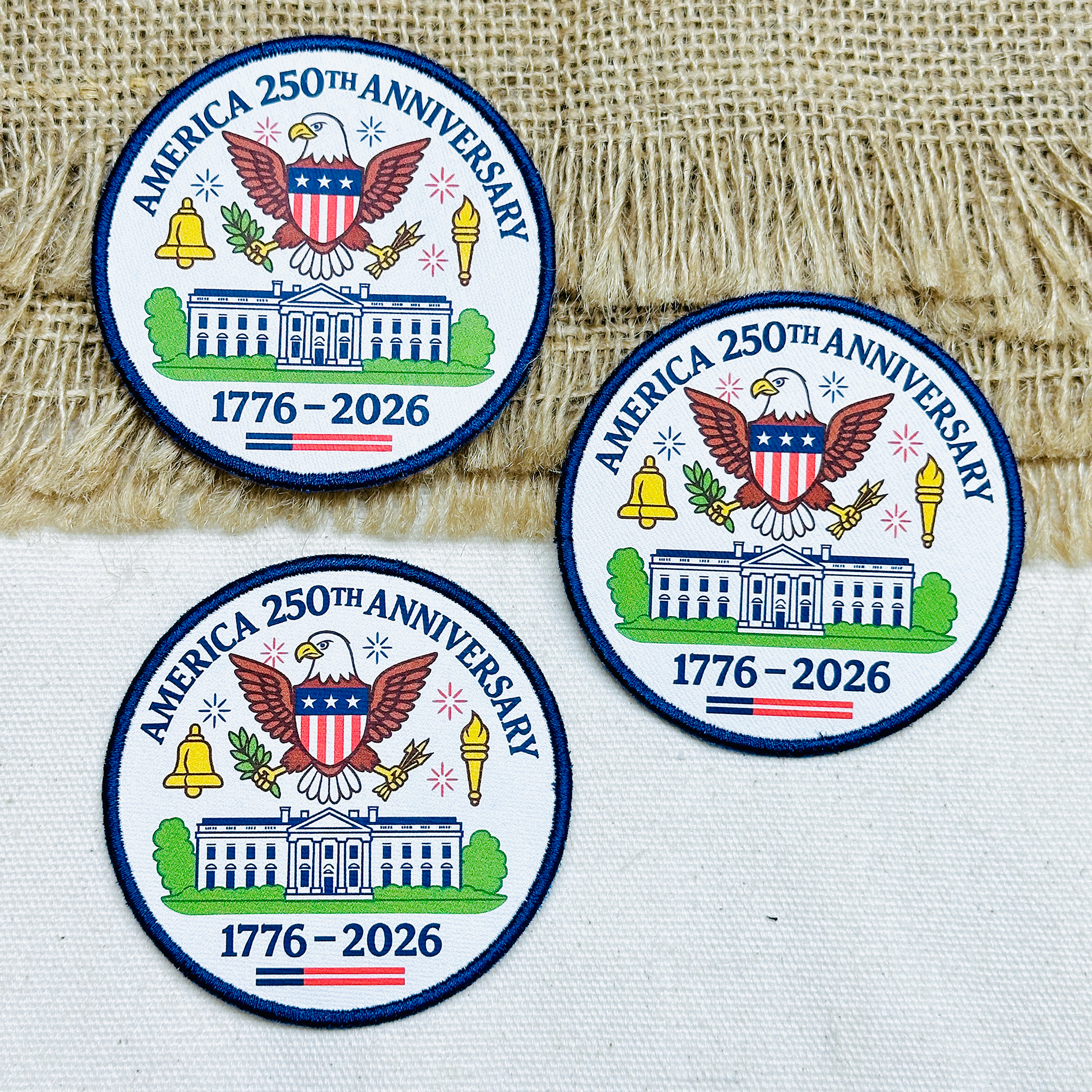America 250th Anniversary Printed Patch | 1776–2026 USA