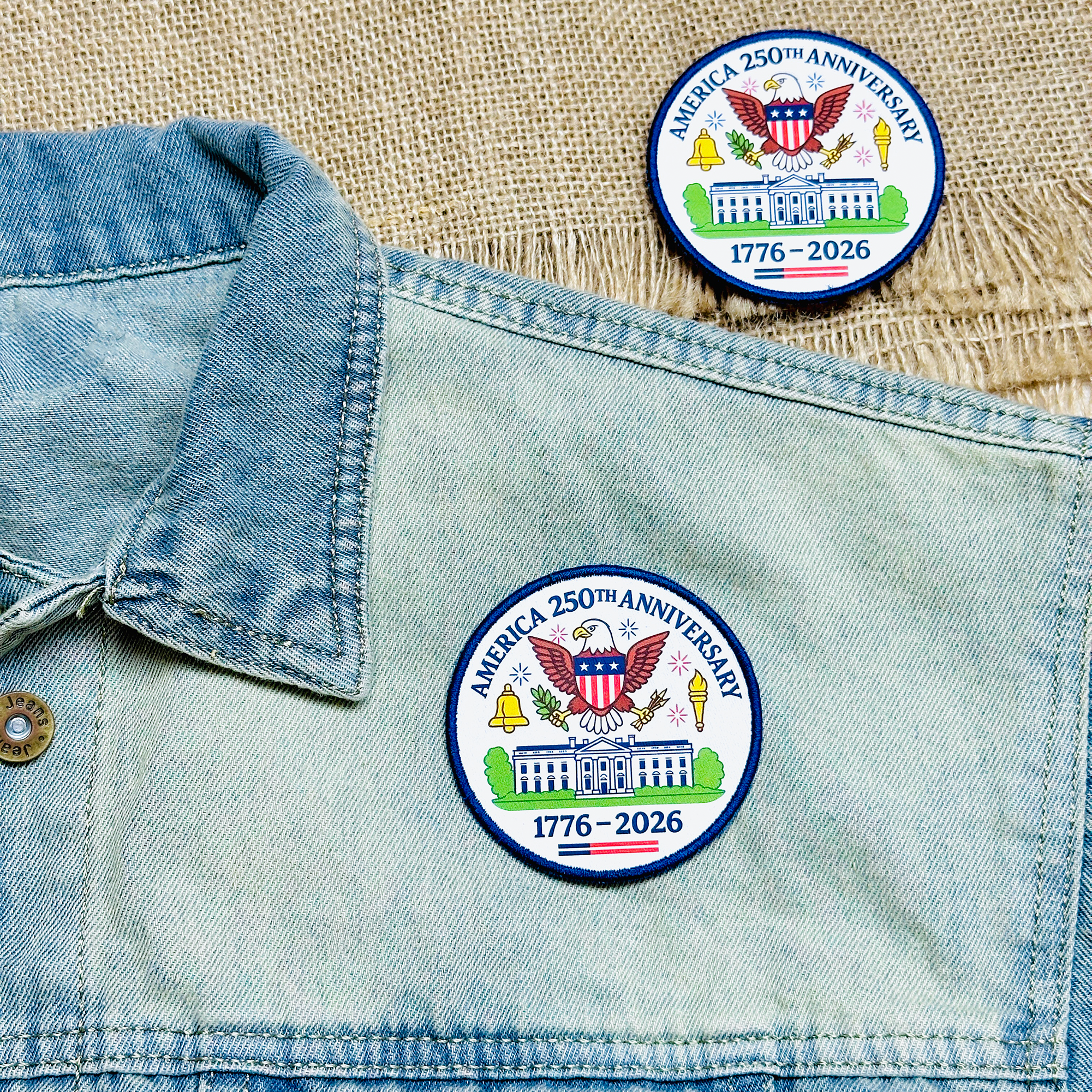 America 250th Anniversary Printed Patch | 1776–2026 USA
