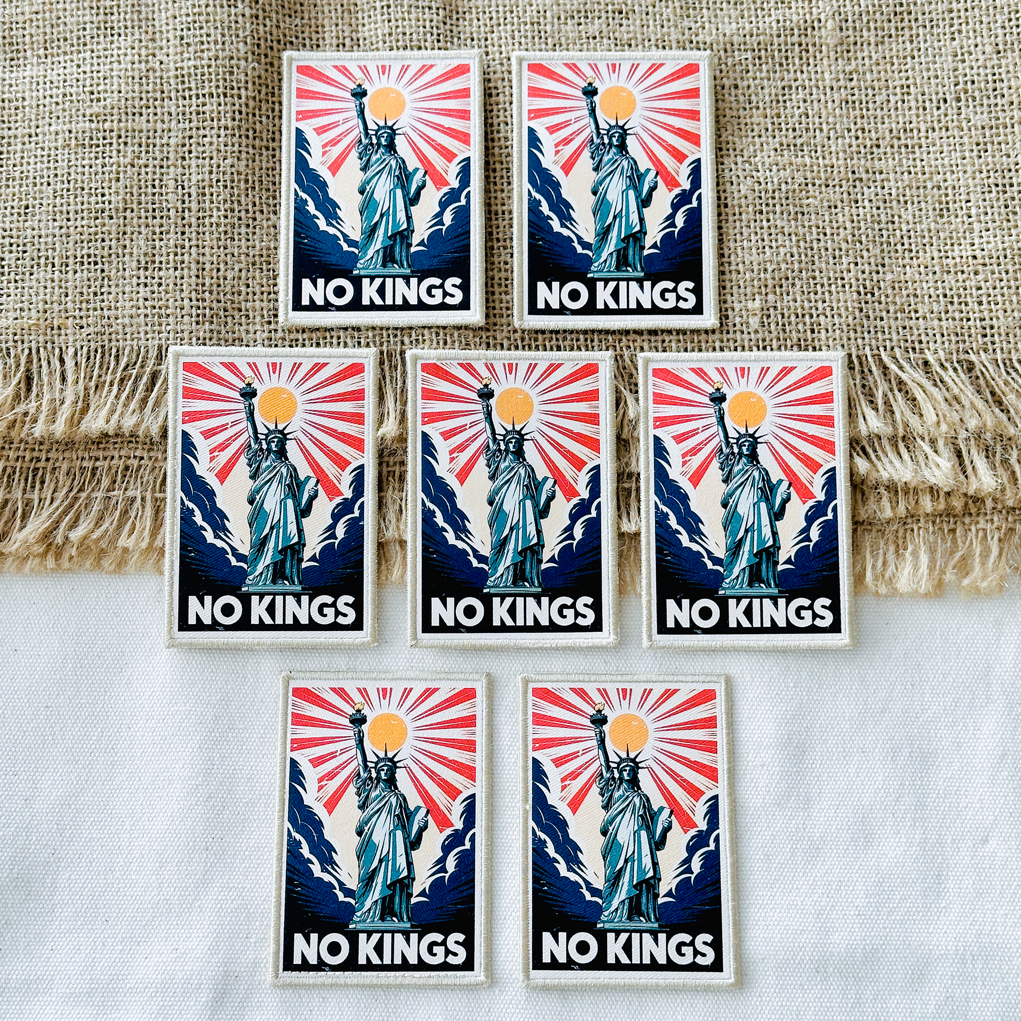 No Kings Printed Patch | Statue of Liberty 250th Freedom Edition