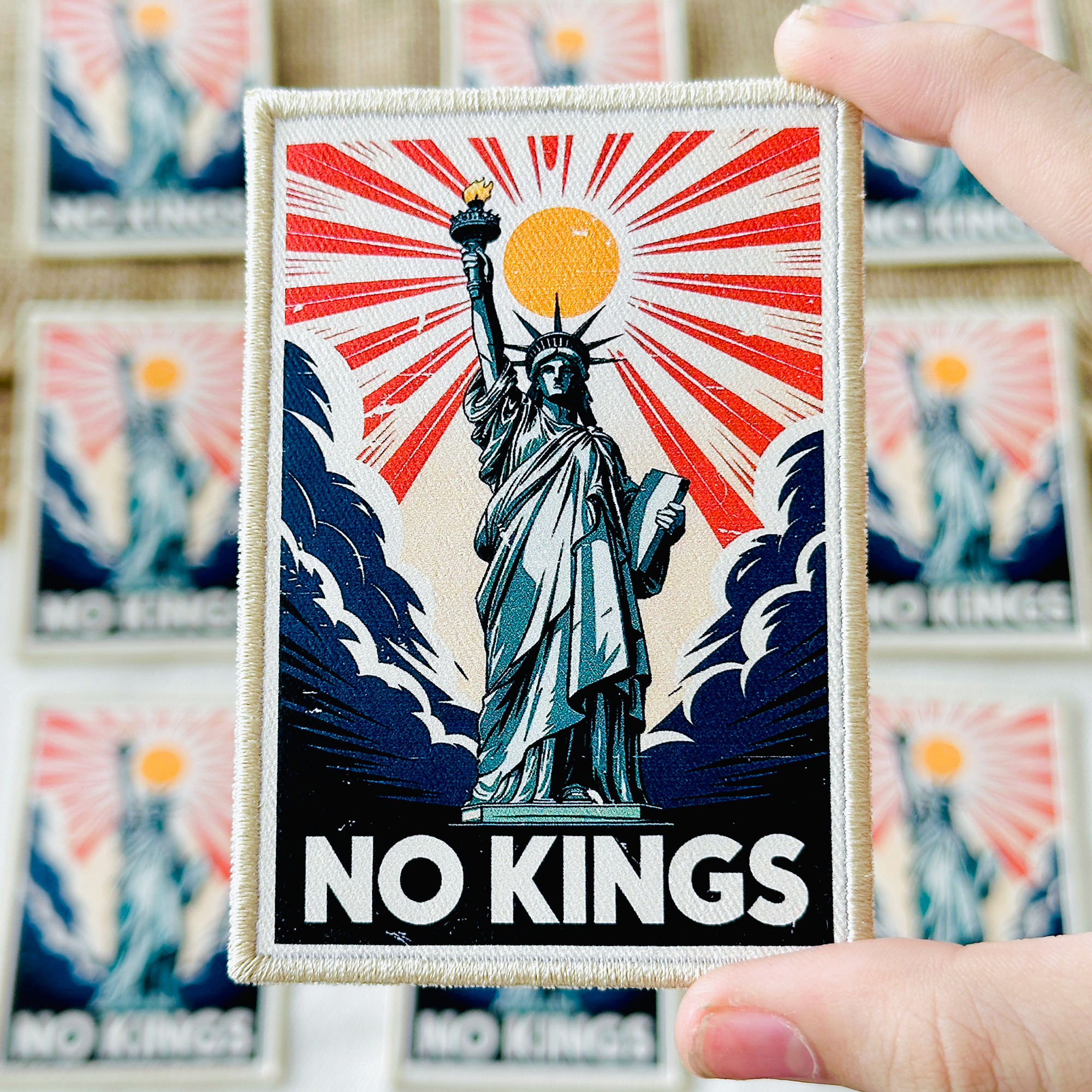 No Kings Printed Patch | Statue of Liberty 250th Freedom Edition