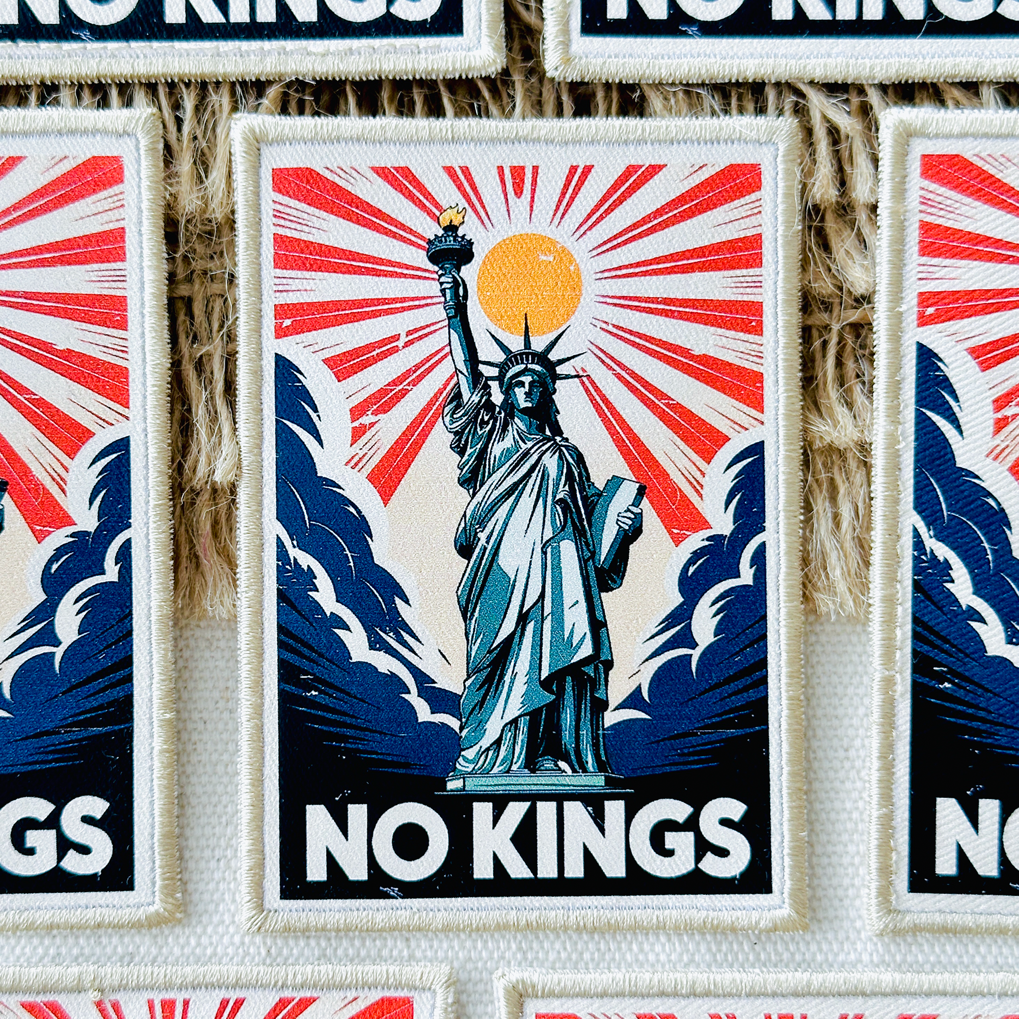 No Kings Printed Patch | Statue of Liberty 250th Freedom Edition