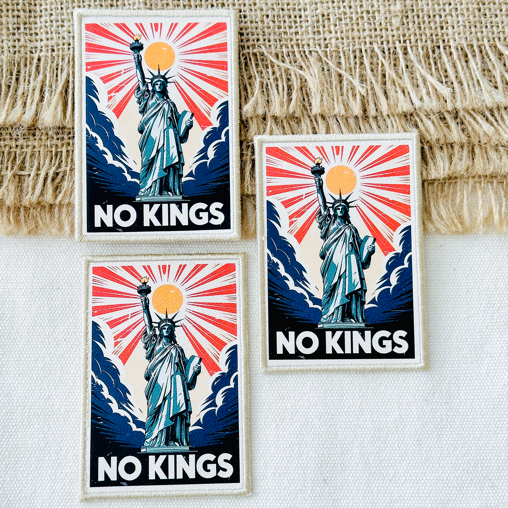 No Kings Printed Patch | Statue of Liberty 250th Freedom Edition