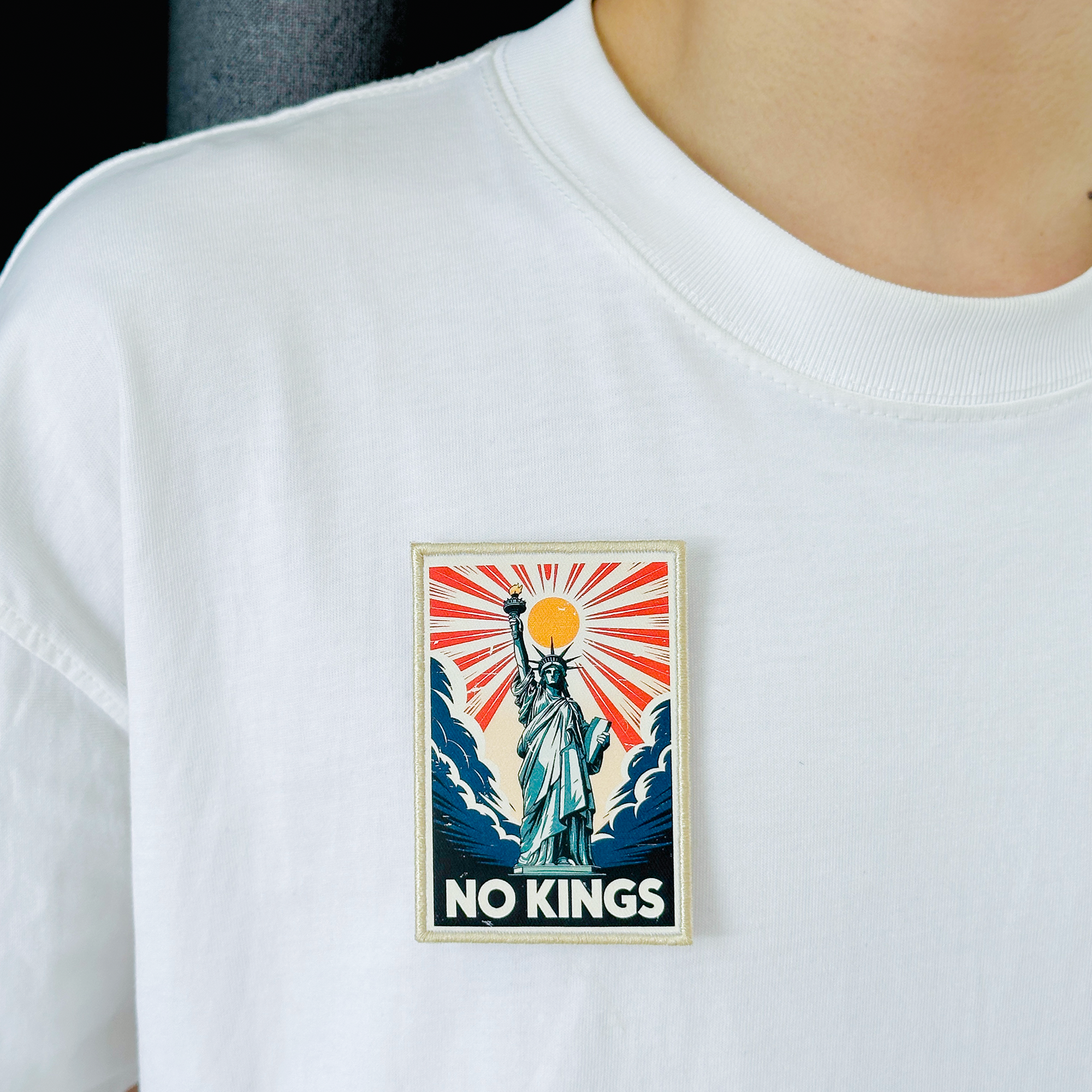 No Kings Printed Patch | Statue of Liberty 250th Freedom Edition