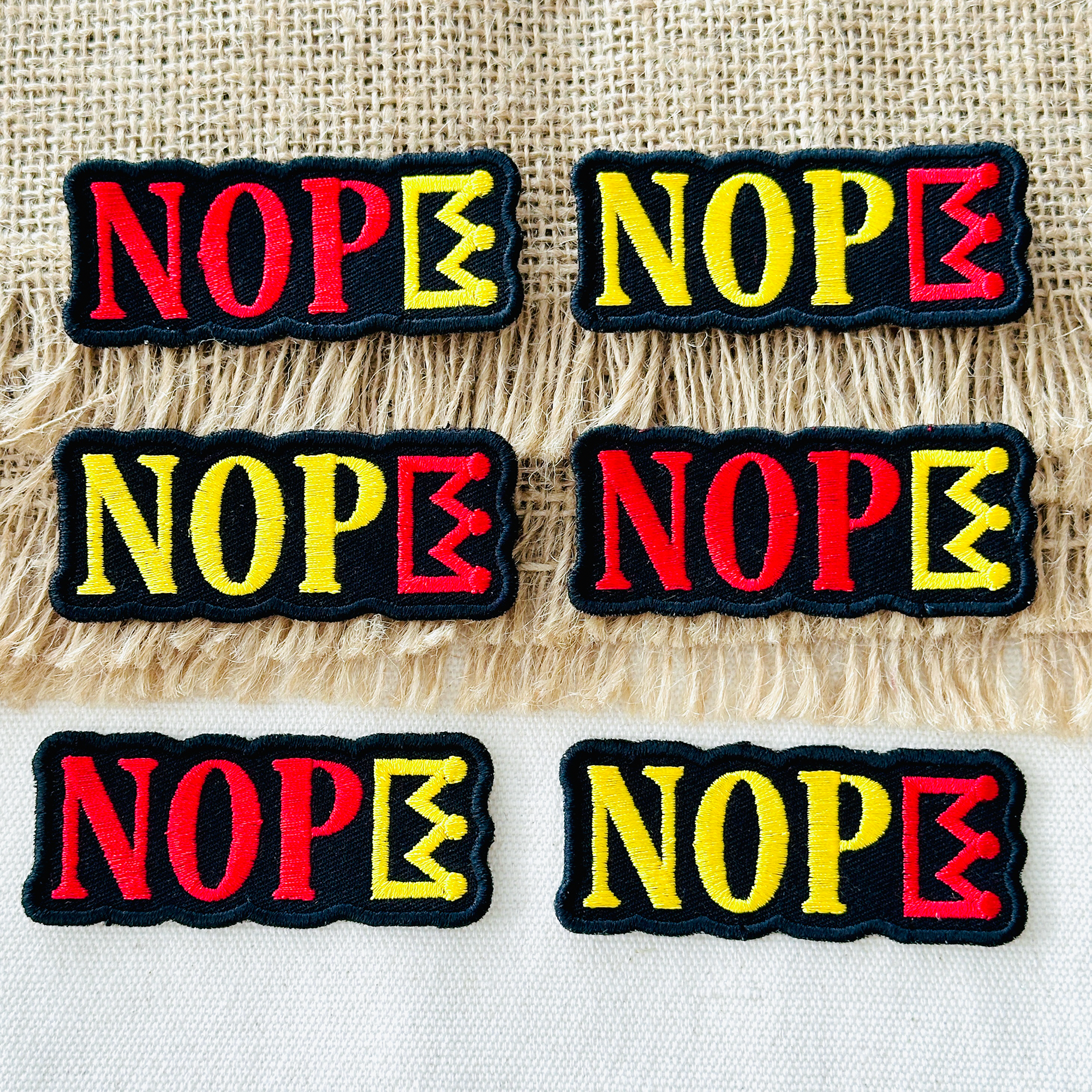 NOPE No Kings Full Embroidered Patch