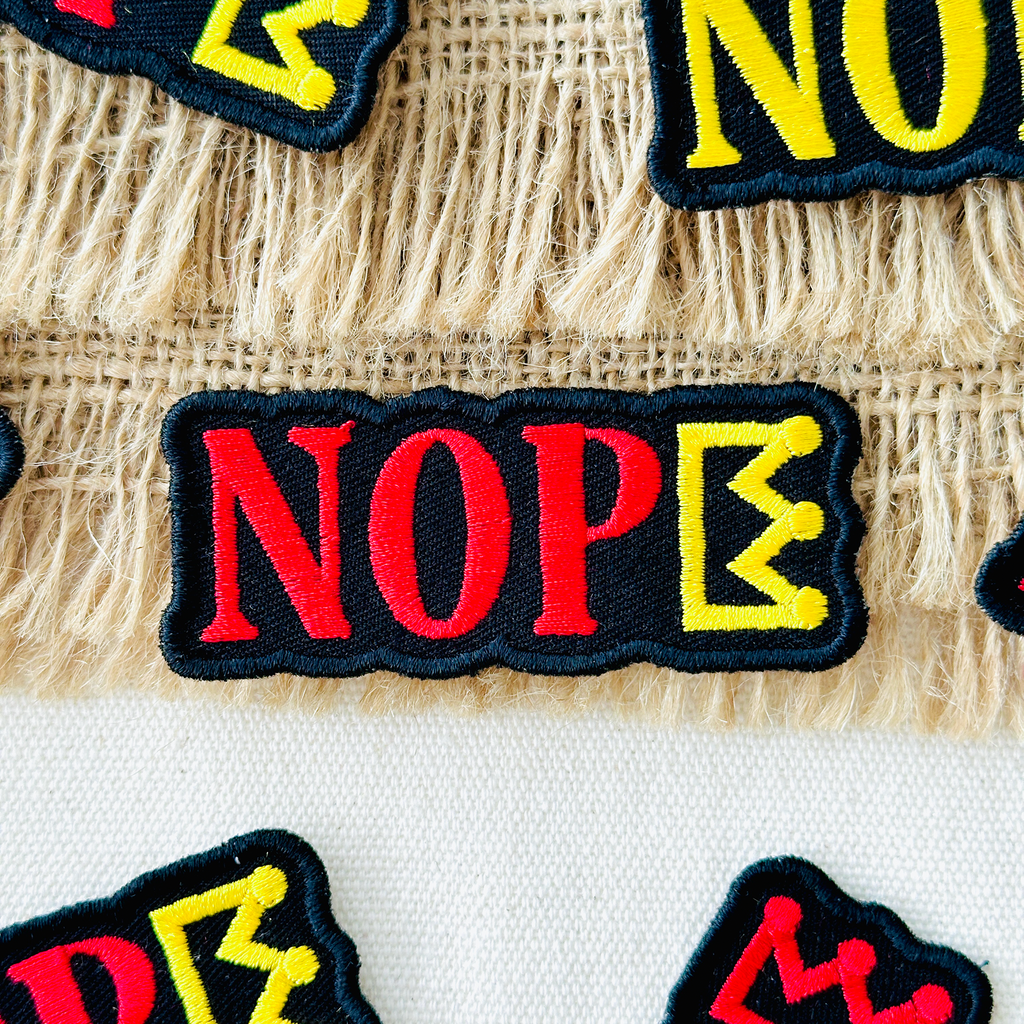 NOPE No Kings Full Embroidered Patch