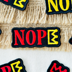 NOPE No Kings Full Embroidered Patch