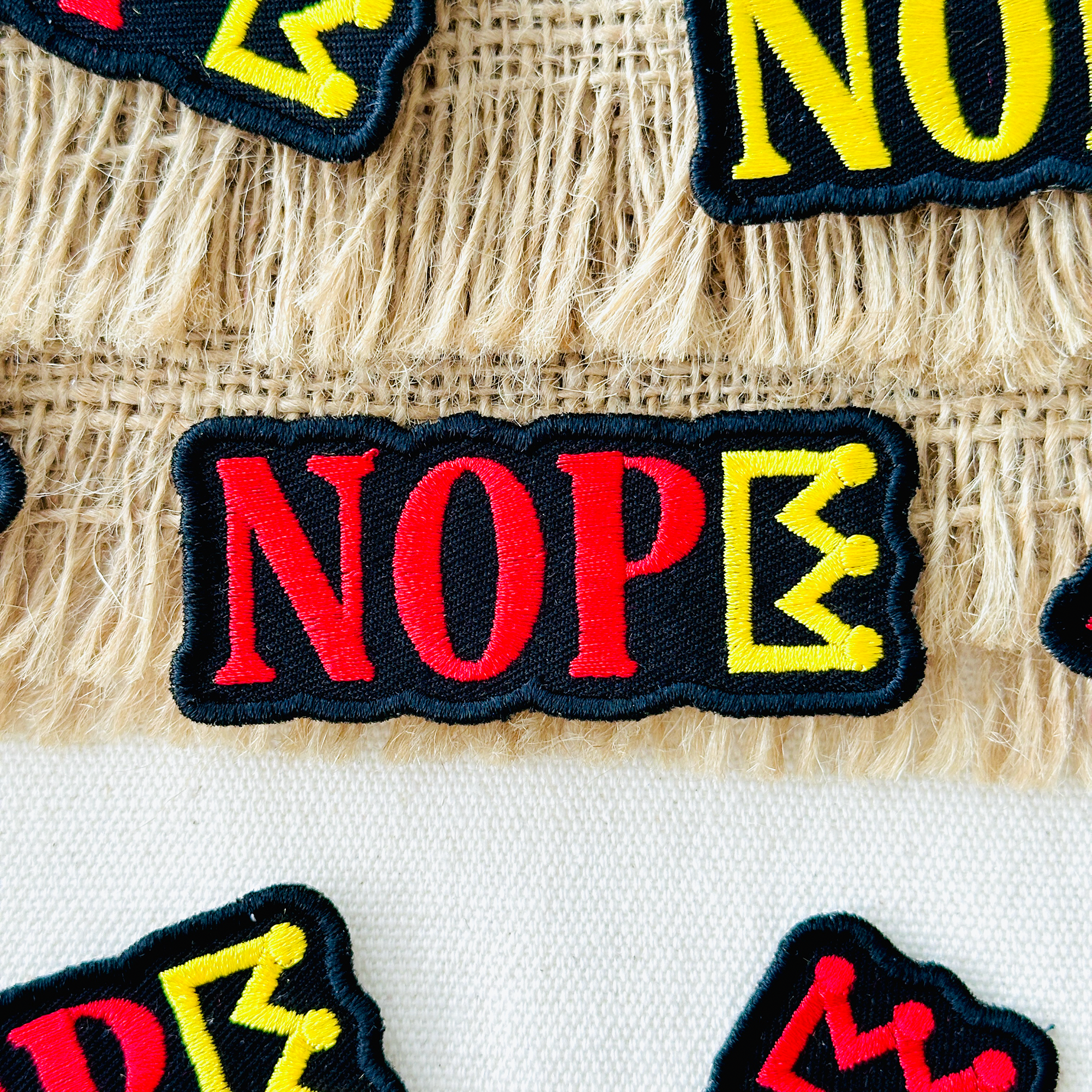 NOPE No Kings Full Embroidered Patch