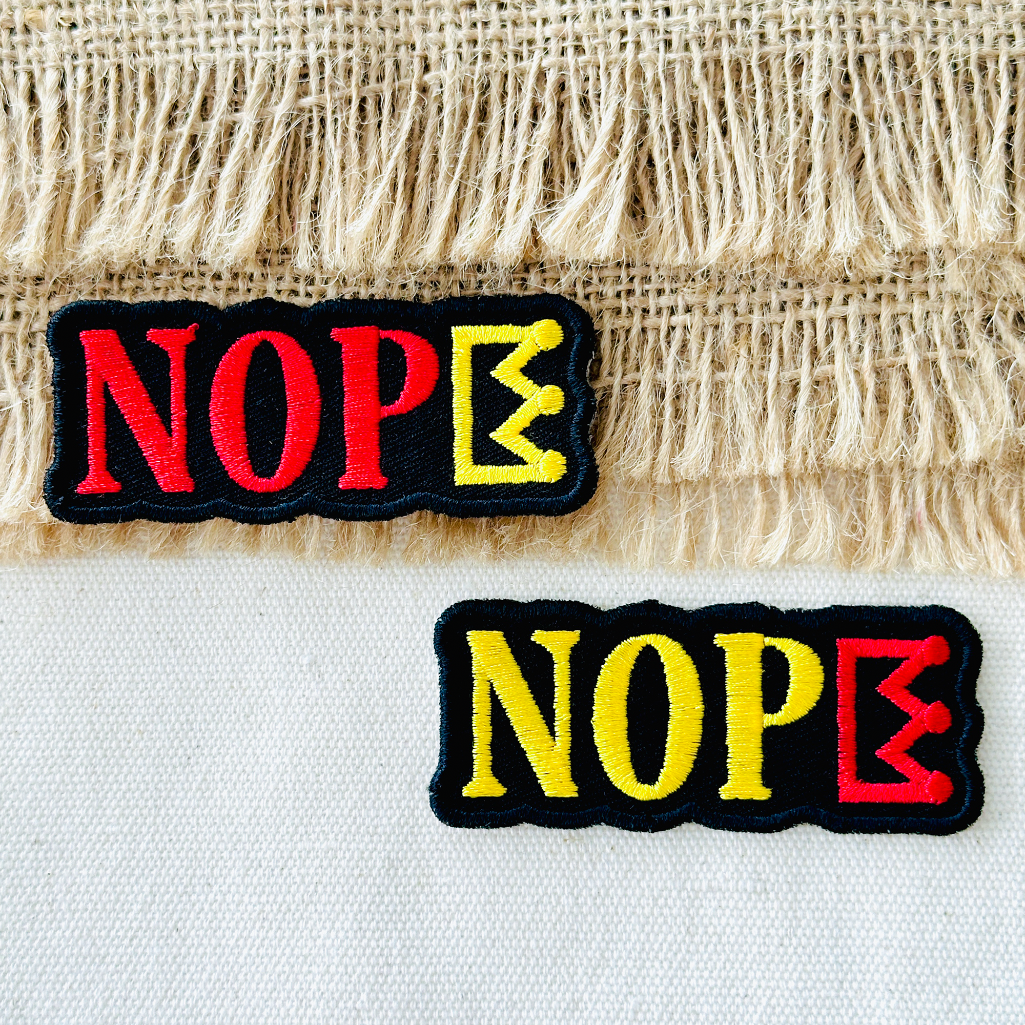NOPE No Kings Full Embroidered Patch