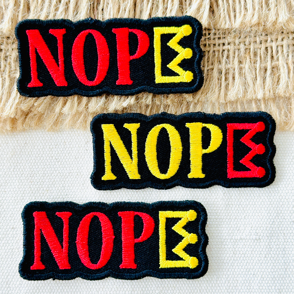 NOPE No Kings Full Embroidered Patch