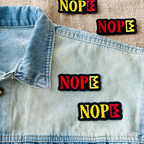 NOPE No Kings Full Embroidered Patch