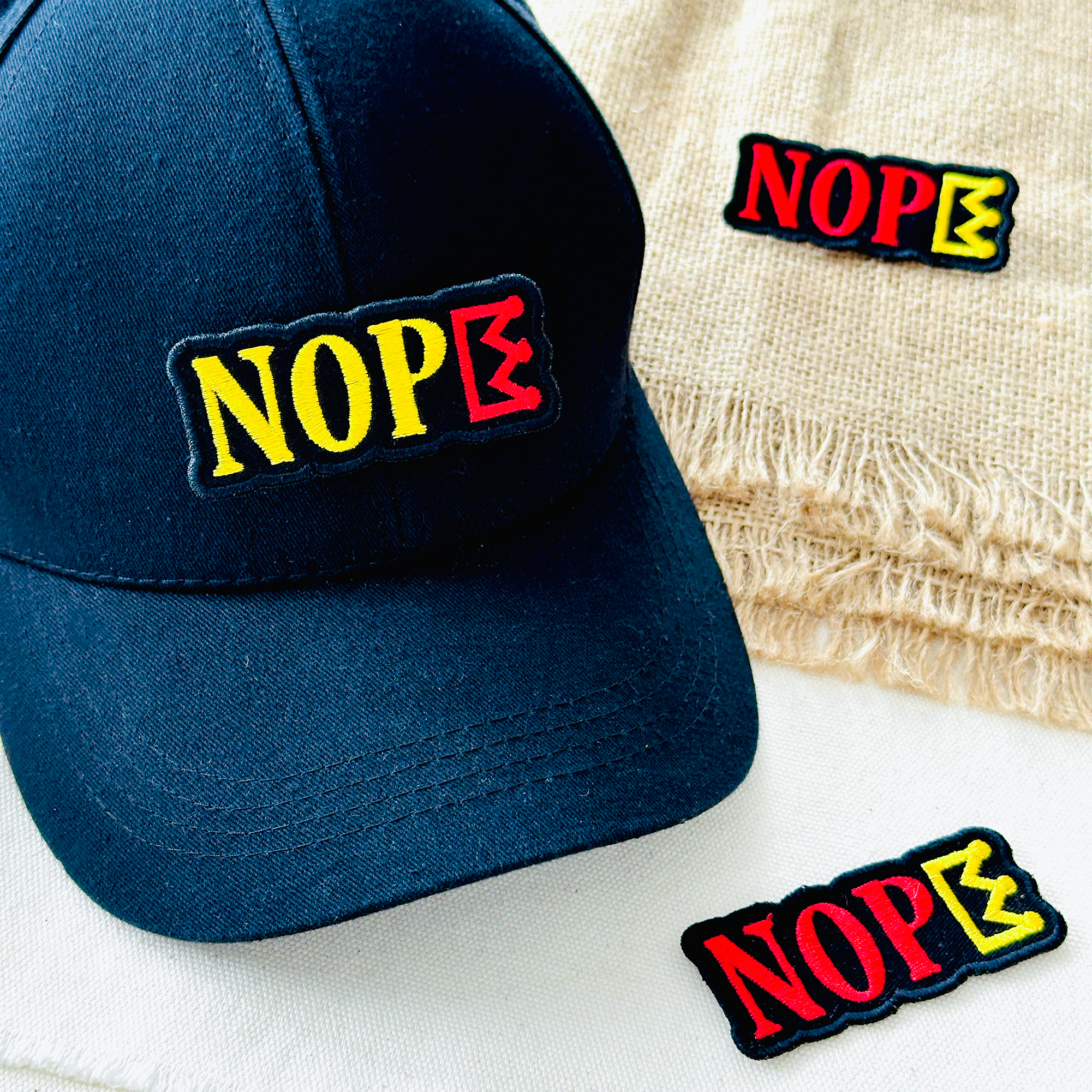 NOPE No Kings Full Embroidered Patch