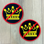 No Kings Full Embroidered Patch