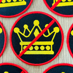 No Kings Full Embroidered Patch