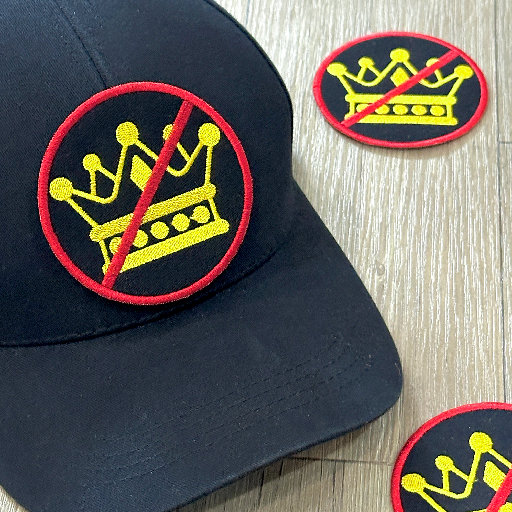 No Kings Full Embroidered Patch