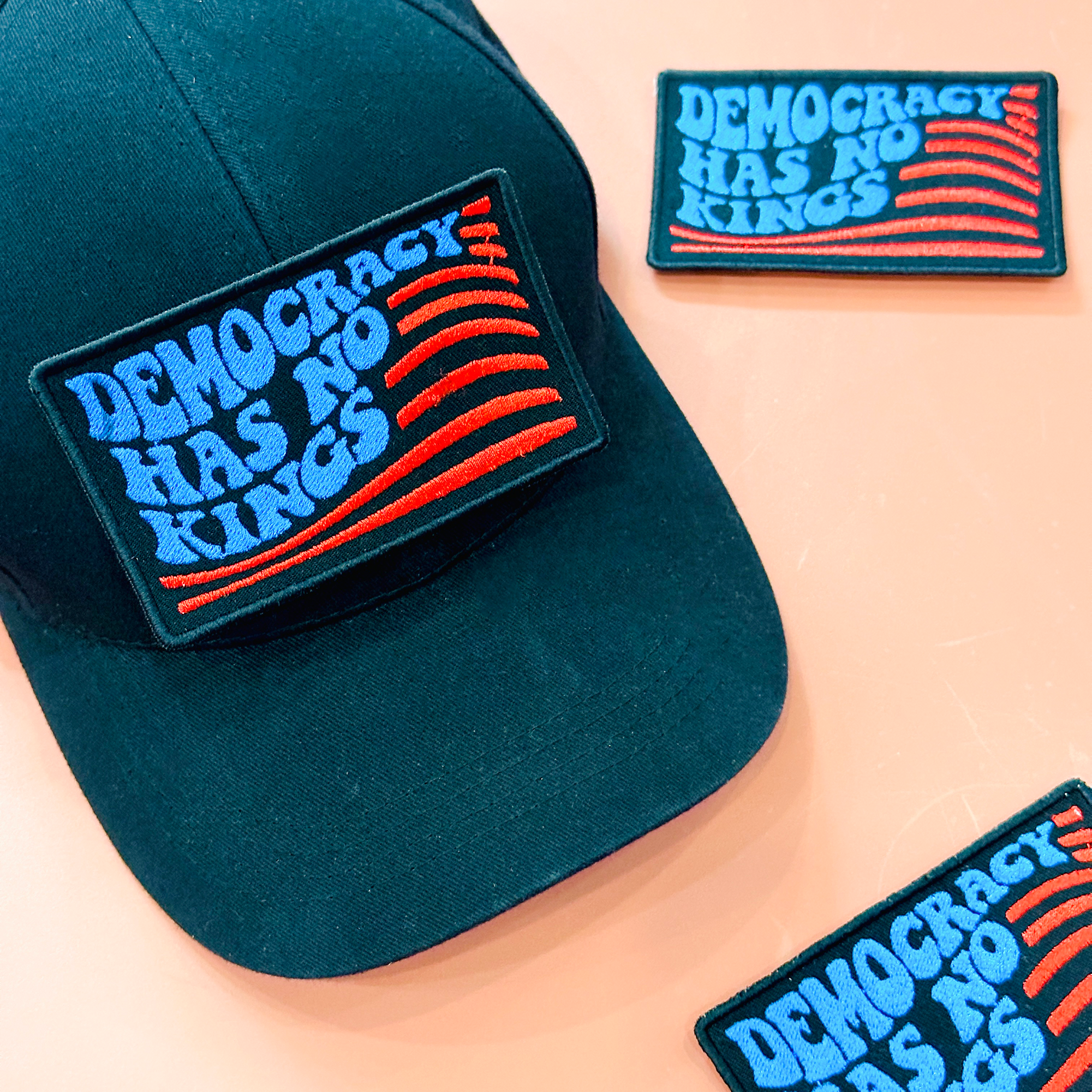 Democracy Has No Kings Full Embroidered Patch