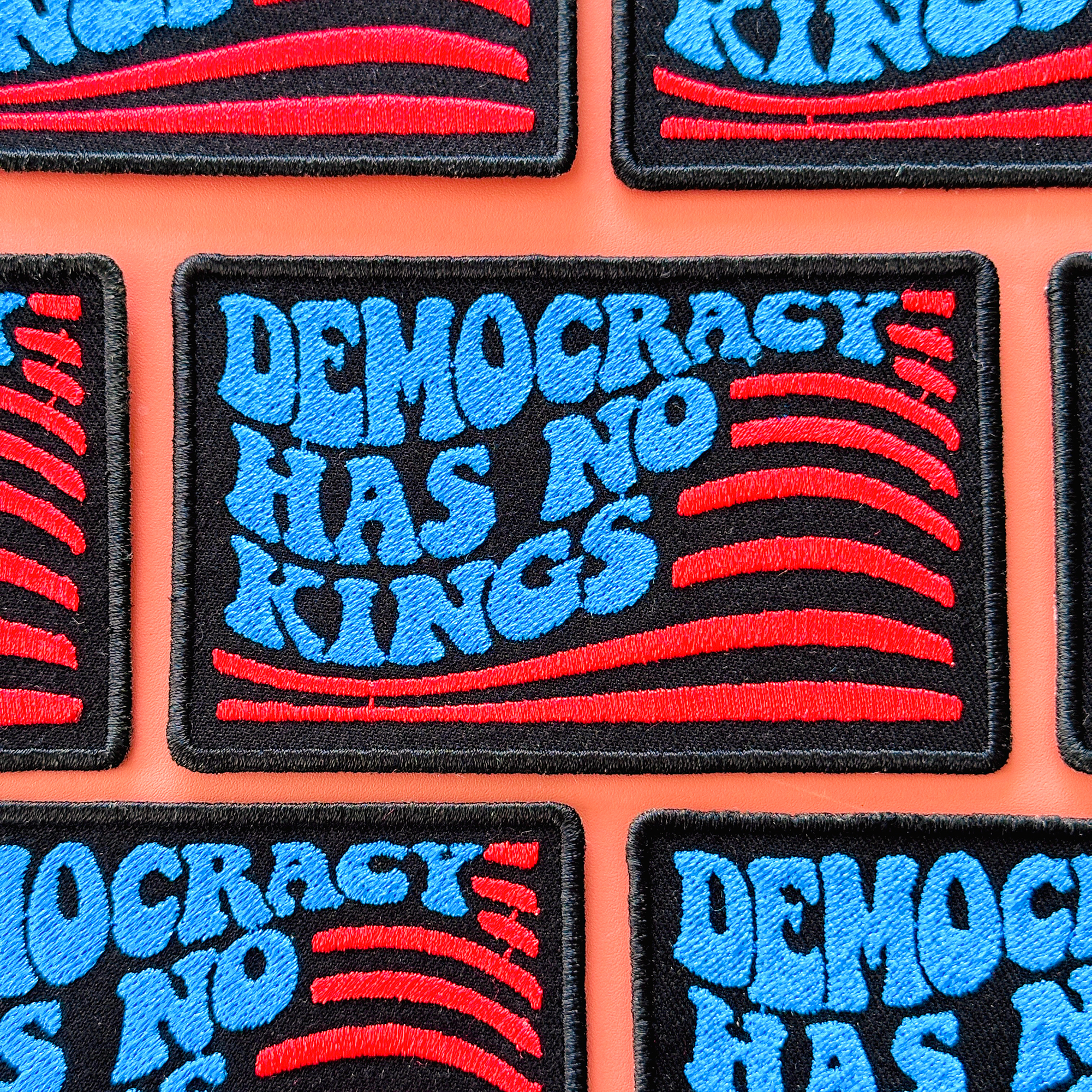 Democracy Has No Kings Full Embroidered Patch