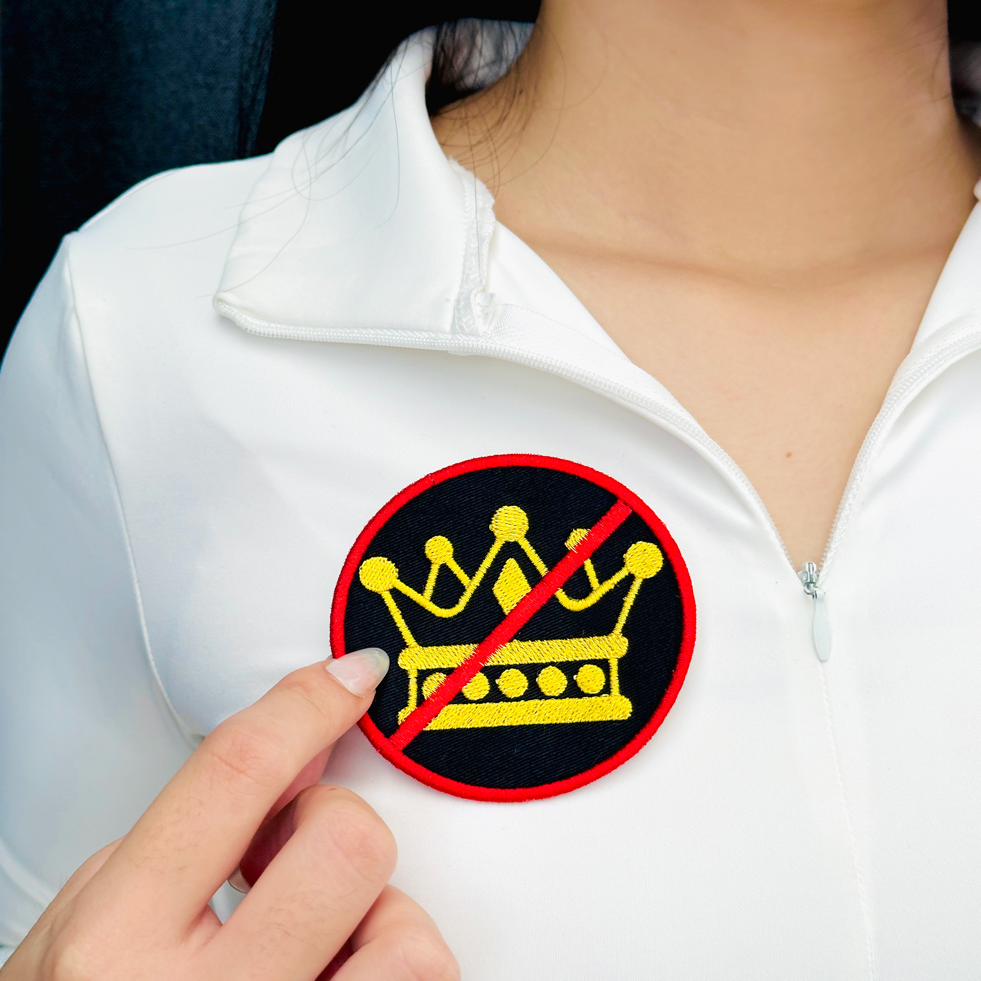 No Kings Full Embroidered Patch