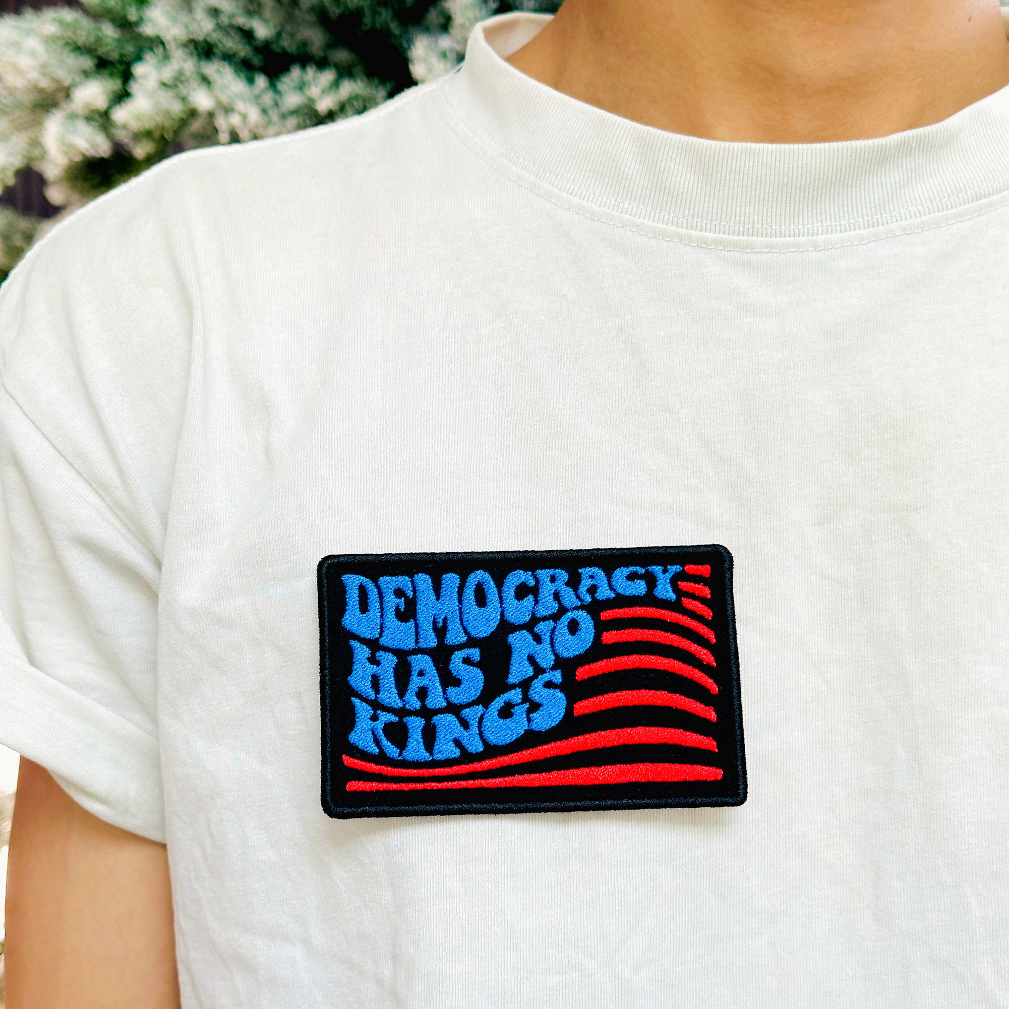 Democracy Has No Kings Full Embroidered Patch