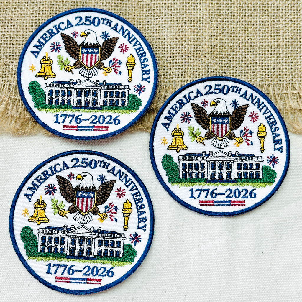 1776–2026 America Eagle & White House Full Embroidered Patriotic Patch