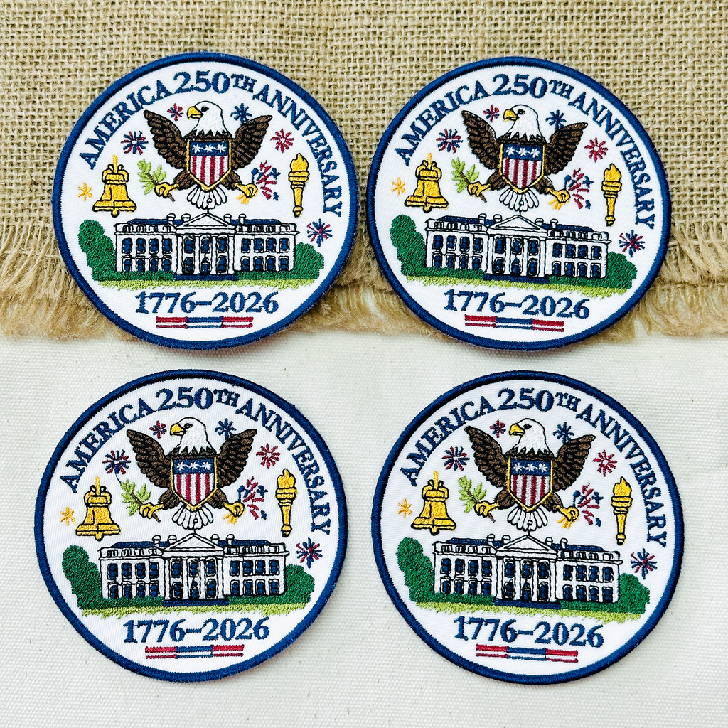 1776–2026 America Eagle & White House Full Embroidered Patriotic Patch