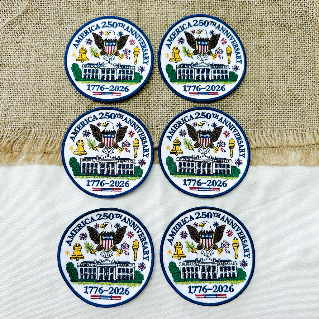 1776–2026 America Eagle & White House Full Embroidered Patriotic Patch