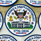 1776–2026 America Eagle & White House Full Embroidered Patriotic Patch