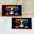 Red Blue Gold USA Eagle Freedom Patch