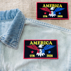 Red Blue Gold USA Eagle Freedom Patch