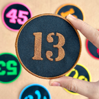 Custom Embroidered Number Patch