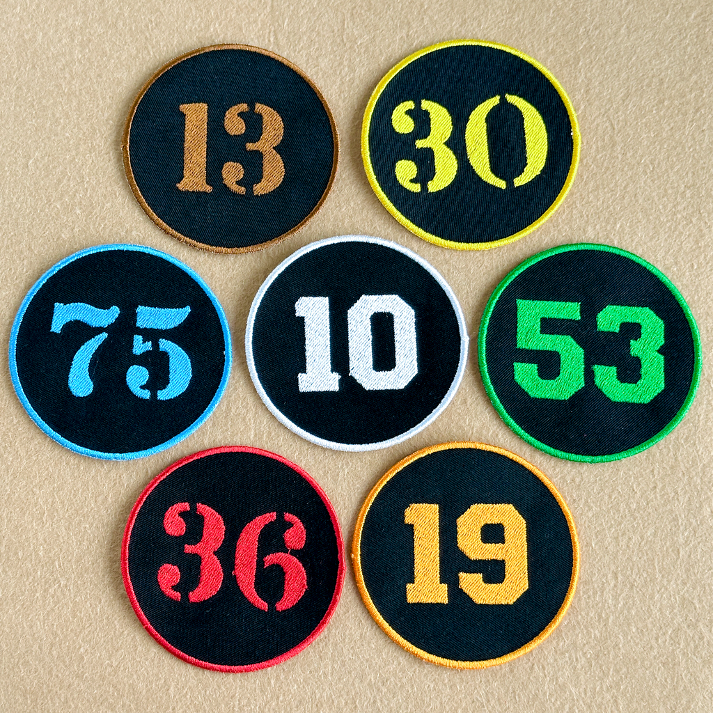 Custom Embroidered Number Patch