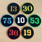 Custom Embroidered Number Patch
