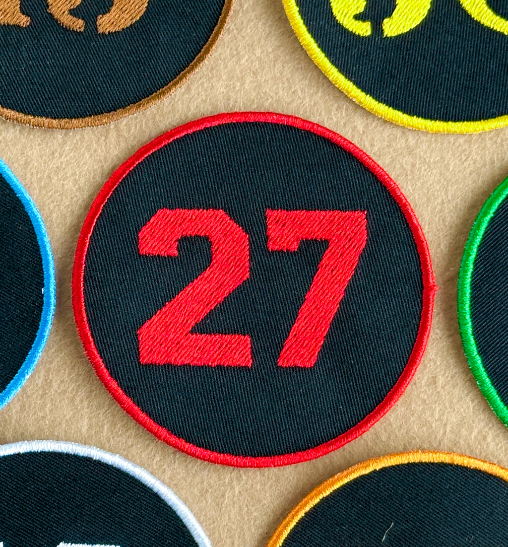 Custom Embroidered Number Patch