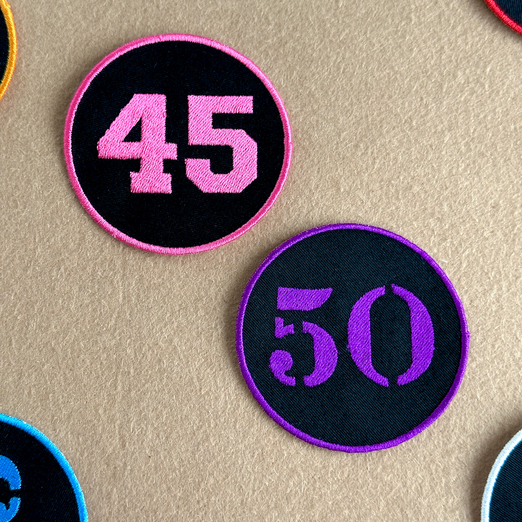 Custom Embroidered Number Patch