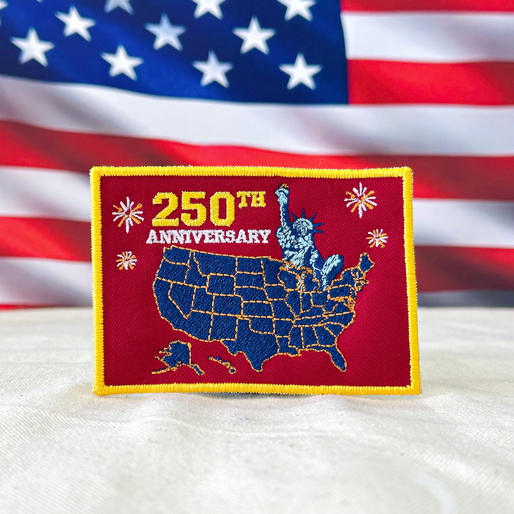 250 Years of Freedom Embroidered Patriotic Patch