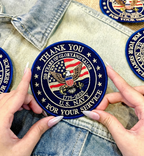 US Navy Eagle Patch, 250 Years Of Glory And Valor Embroidered Patch