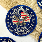 US Navy Eagle Patch, 250 Years Of Glory And Valor Embroidered Patch