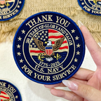 US Navy Eagle Patch, 250 Years Of Glory And Valor Embroidered Patch