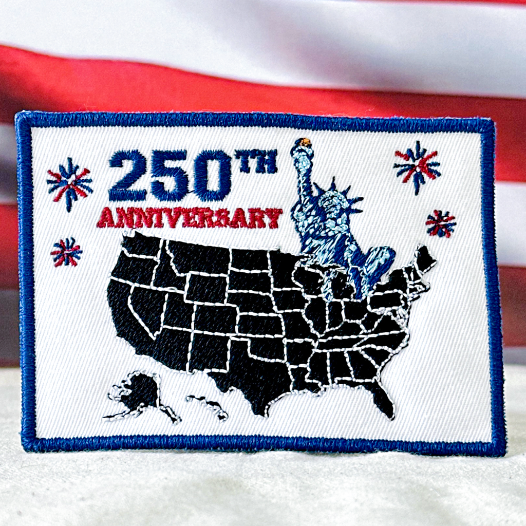 250 Years of Freedom American Flag Embroidered Patch