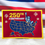 250 Years of Freedom Embroidered Patriotic Patch