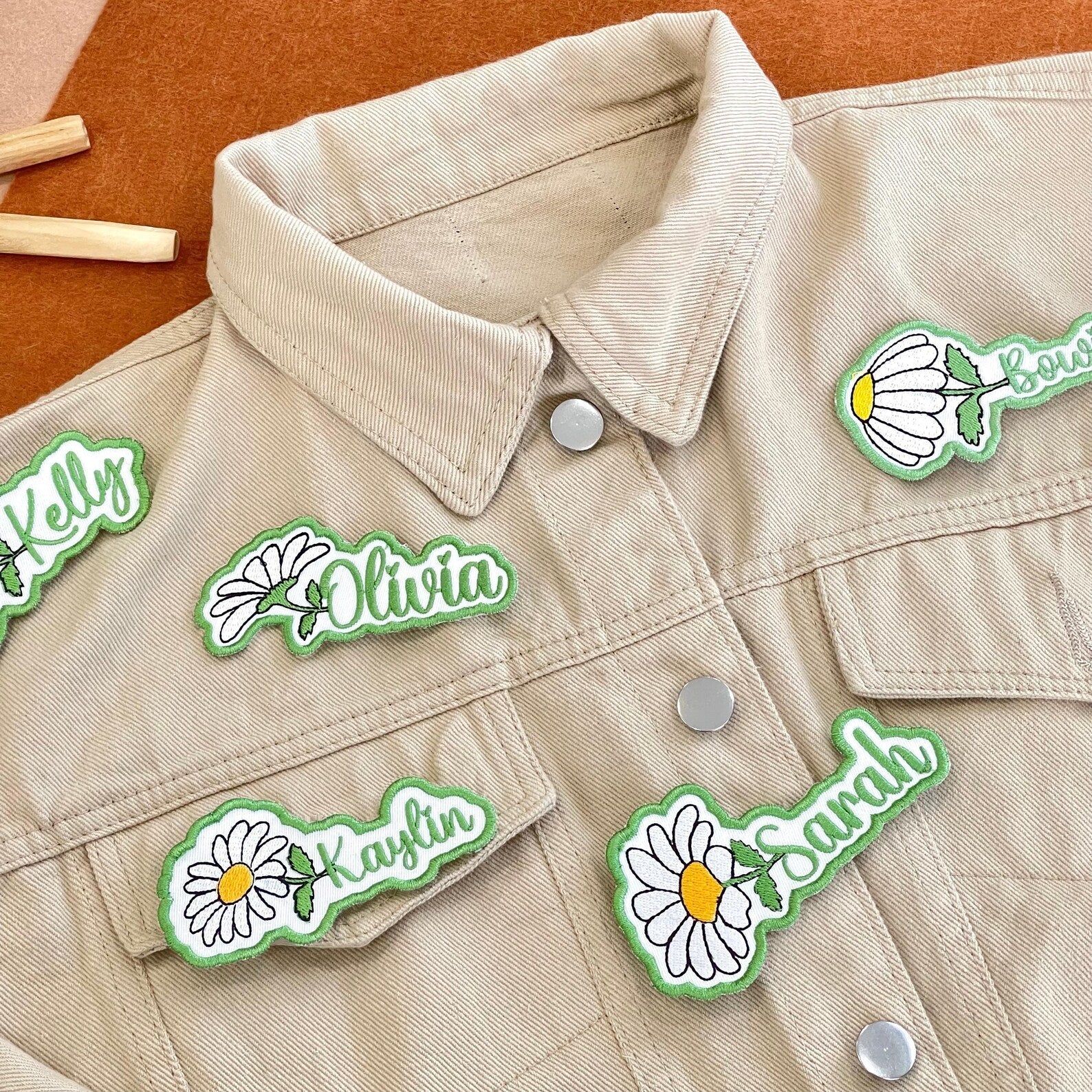 Custom Daisy Name Patch