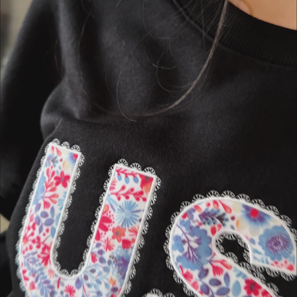 America Anniversary 250th Floral Embroidered Sweatshirt