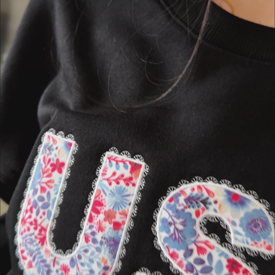 America Anniversary 250th Floral Embroidered Sweatshirt