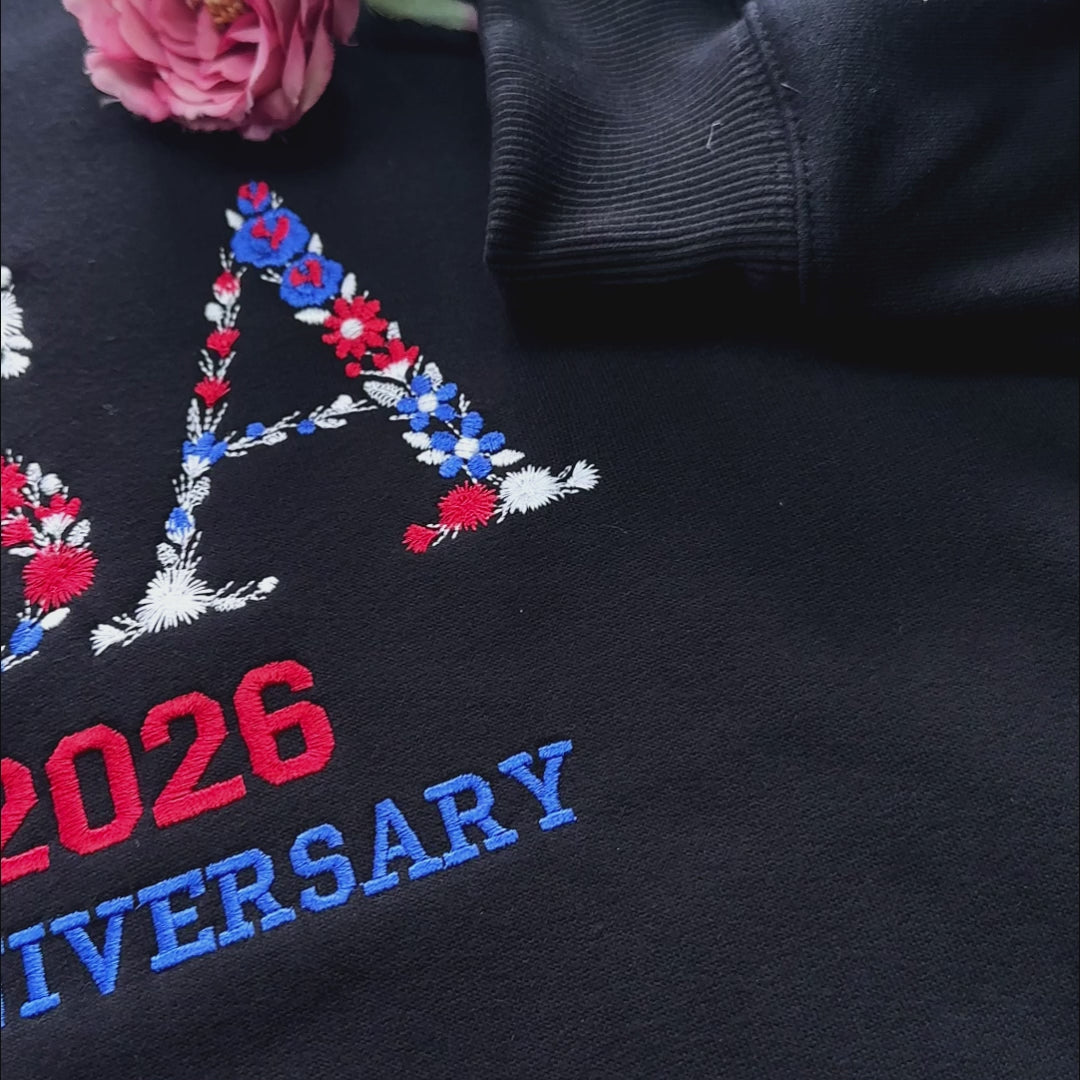 Embroidered USA 250th Anniversary Sweatshirt