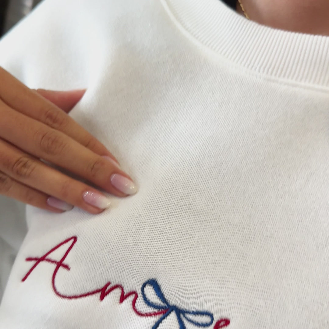 America 1776 - 2026 Patriotic Embroidered Sweatshirt