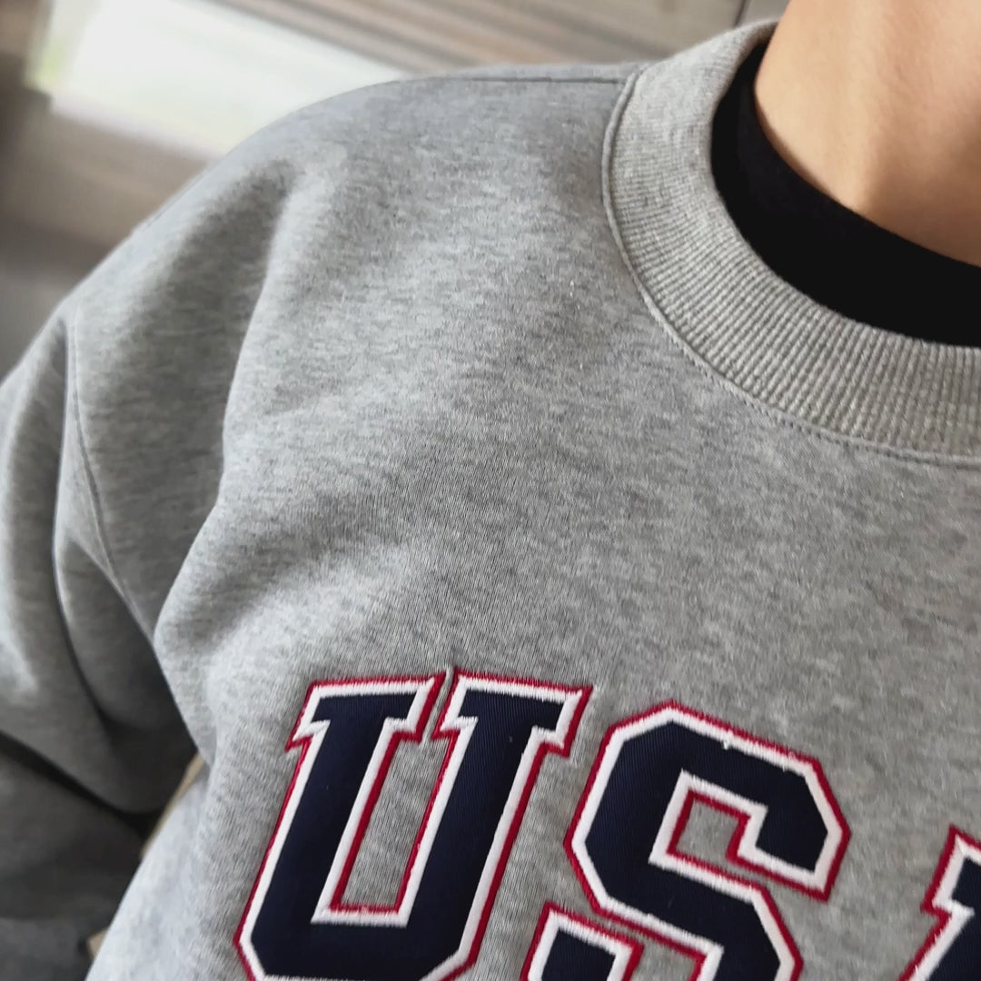 USA 250 Patriotic Embroidered Sweatshirt
