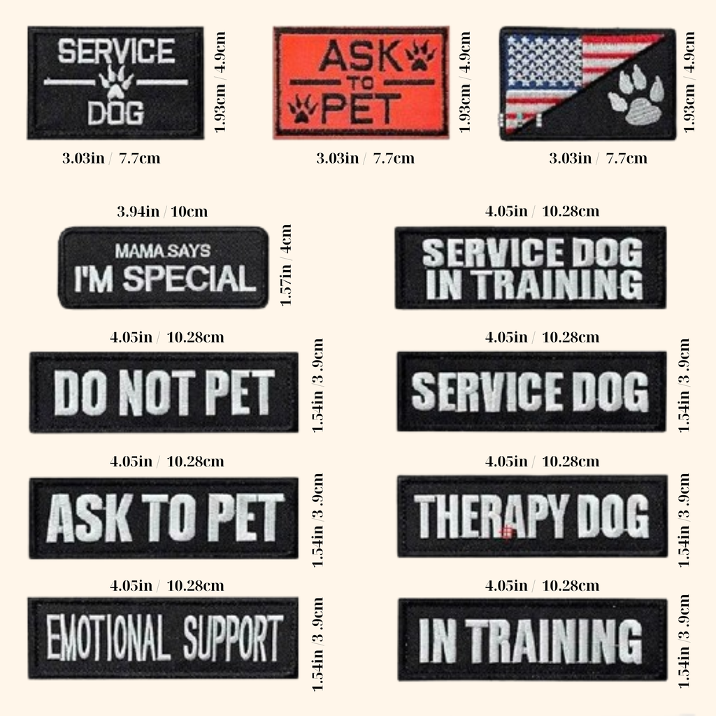 Dog Paw US Flag Harness Embroidered Patches Sew On