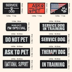 Dog Paw US Flag Harness Embroidered Patches Sew On