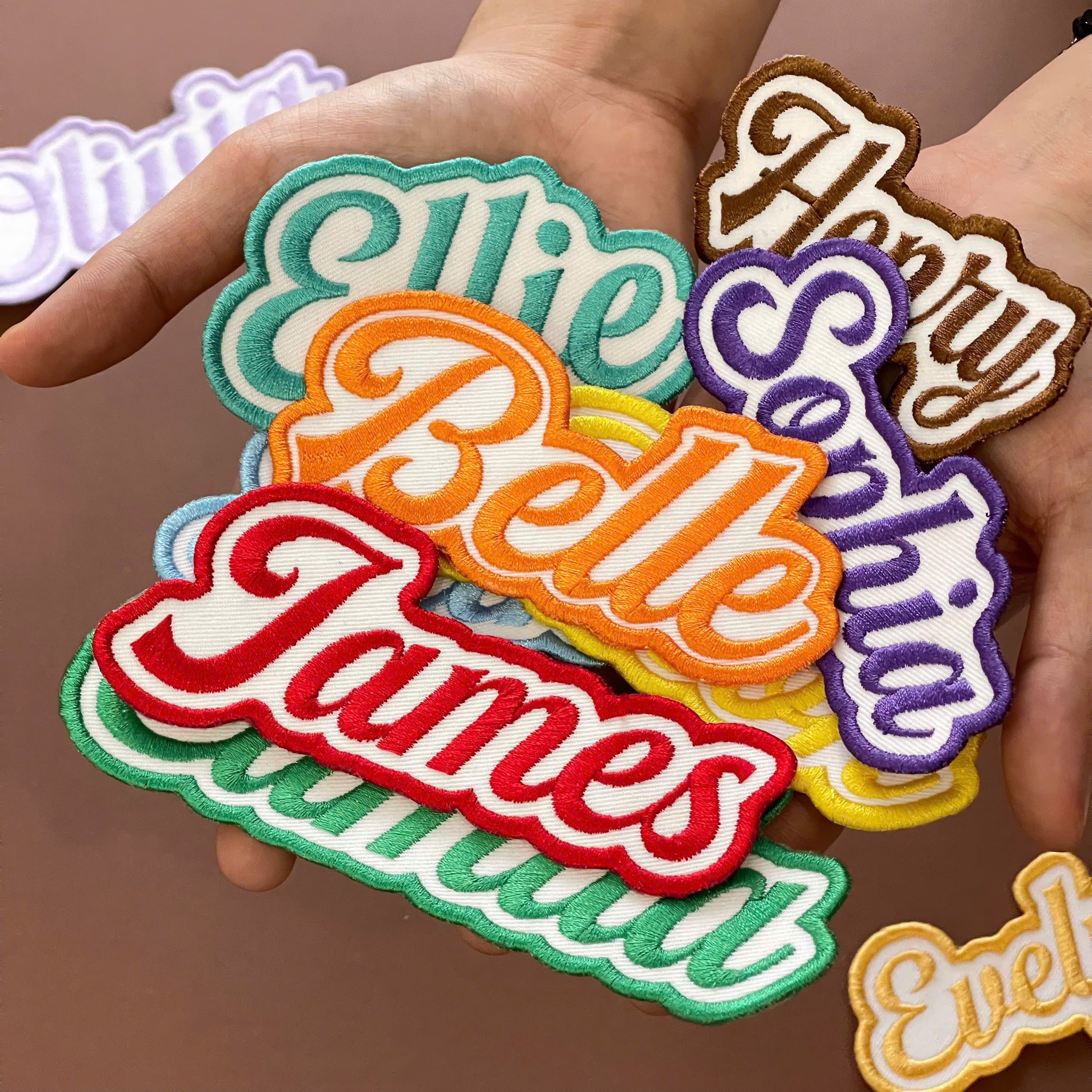 Custom Embroidered Word Patch
